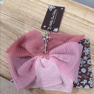 Matilda Jane Pink Pleated Hair Bow